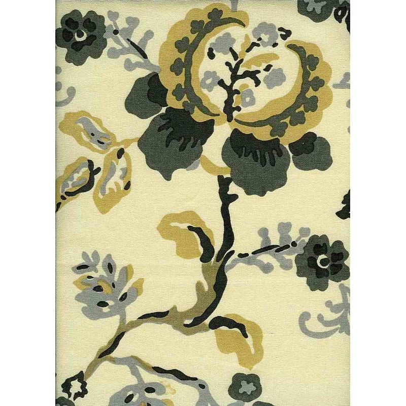 Watercolor Print Gunmetal Laura Kiran Fabric