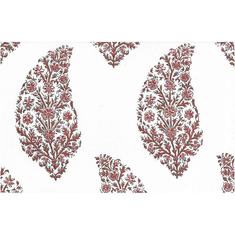 Zahara Print Claret Laura Kiran Fabric