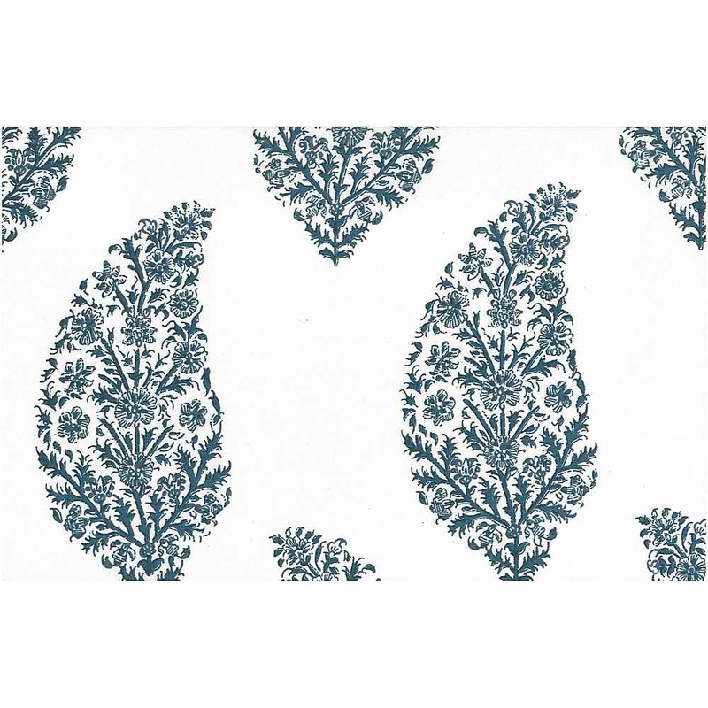 Zahara Print Dutch Blue Laura Kiran Fabric