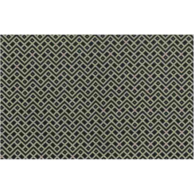 Zig Zag Doubleweave Black Sand Laura Kiran Fabric