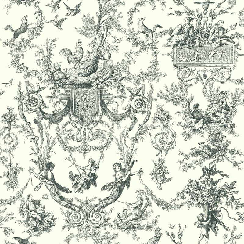 Ashford Toiles Old World Toile Wallpaper (AT4237_B12)