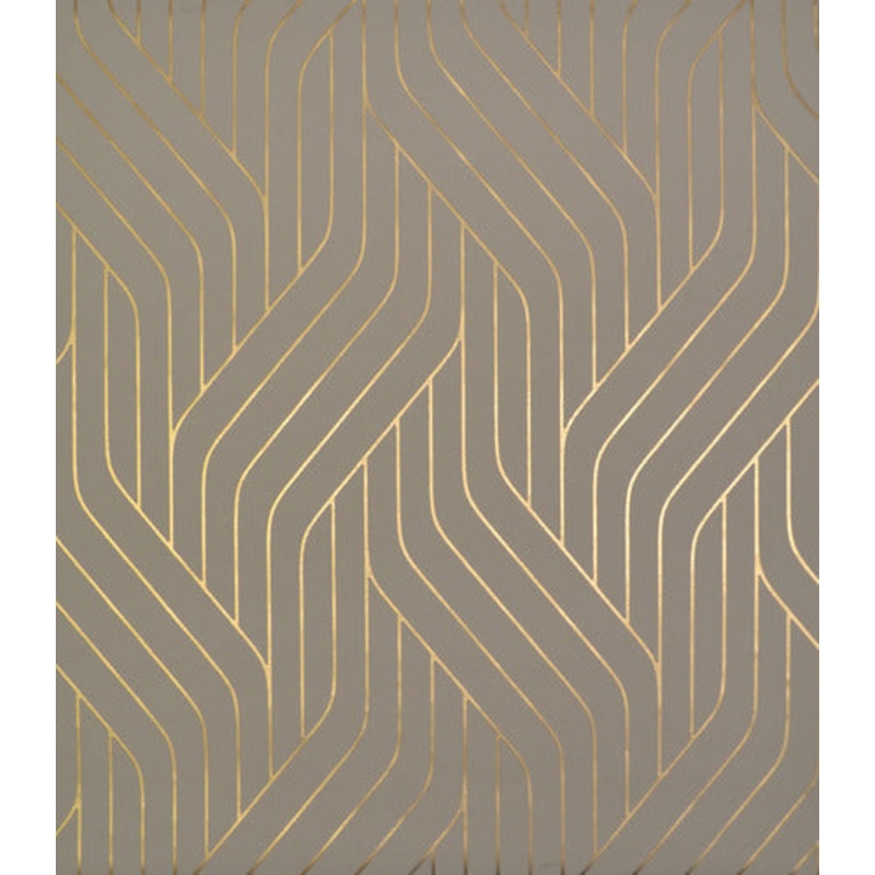 NW3518 Ebb And Flow Khaki/Gold Wallpaper