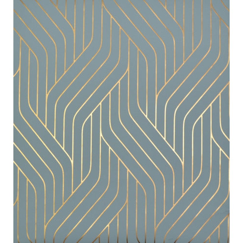 NW3520 Ebb And Flow Blue/Gold Wallpaper
