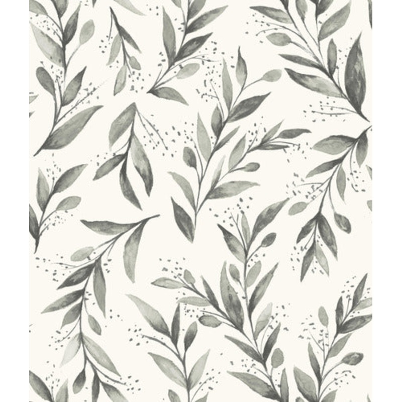 Olive Branch Charcoal Magnolia Home Vol. II Wallpaper