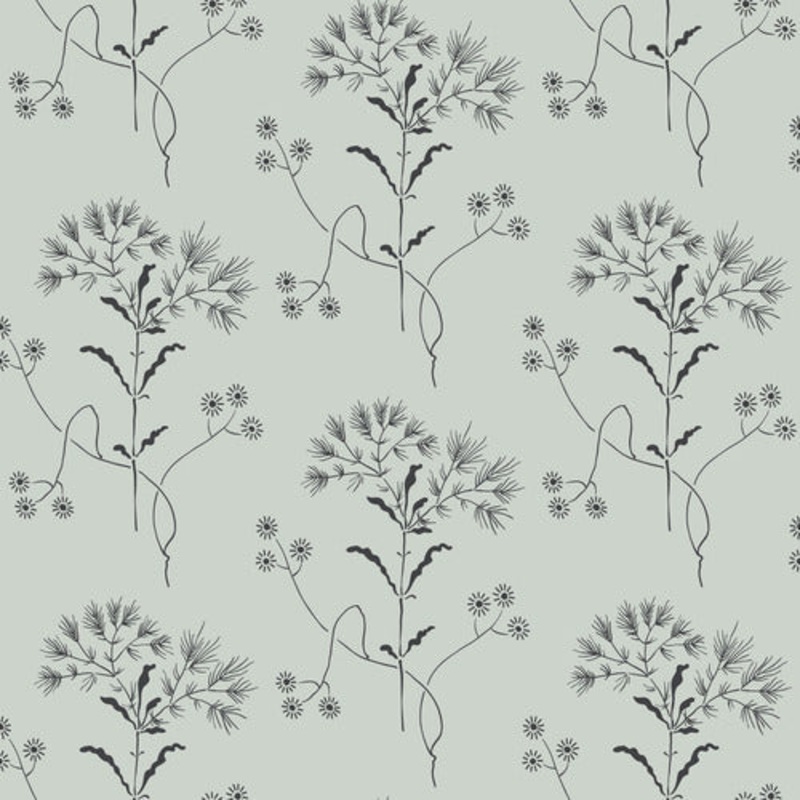Wildflower Wedding Band (Blue)/Black Magnolia Home Vol. II Wallpaper