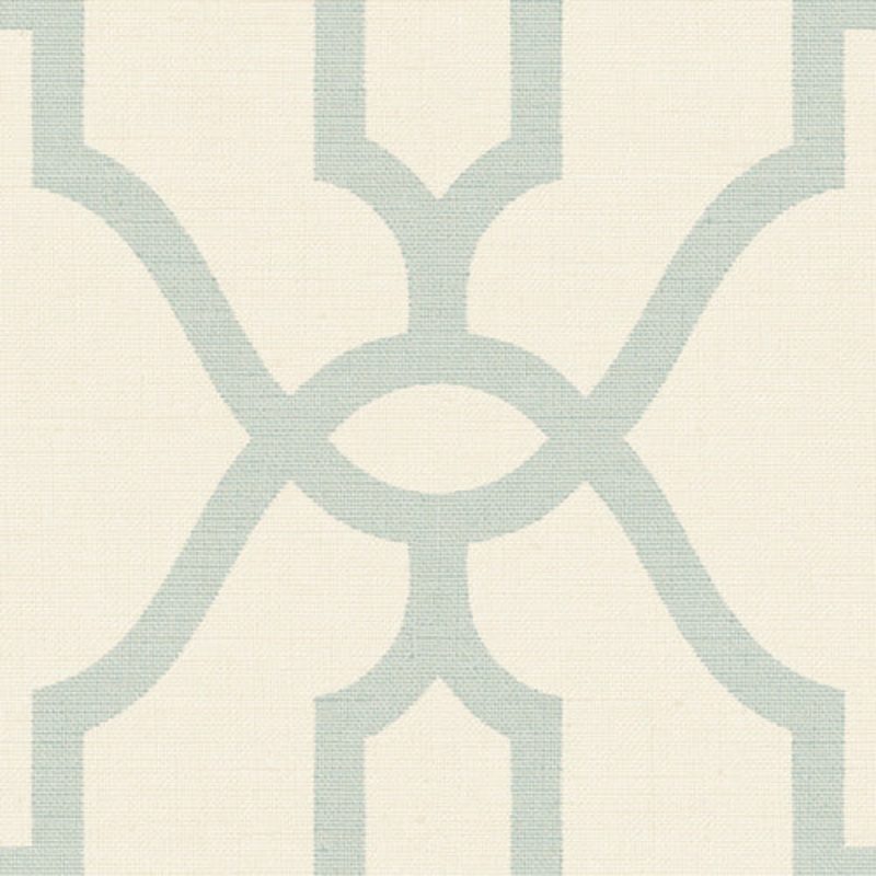 Woven Trellis Eggshell Blue on Cream Magnolia Home Vol. II Wallpaper