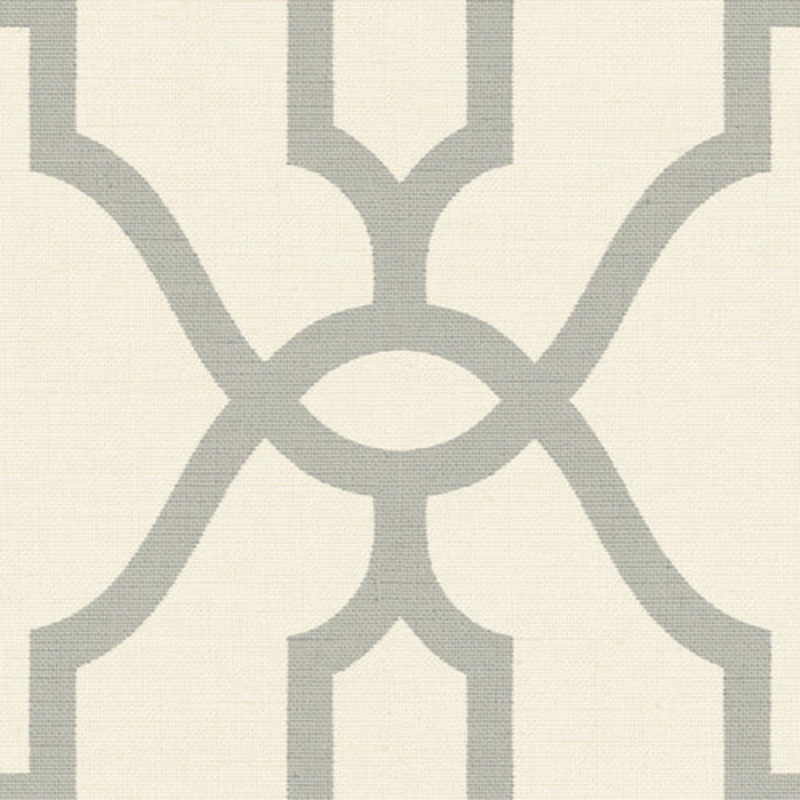 Woven Trellis Quarry Grey on Cream Magnolia Home Vol. II Wallpaper