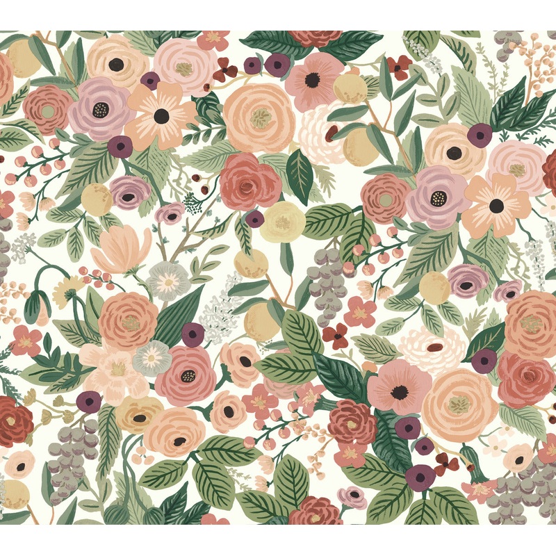 RI5122 Burgundy Garden Party Wallpaper