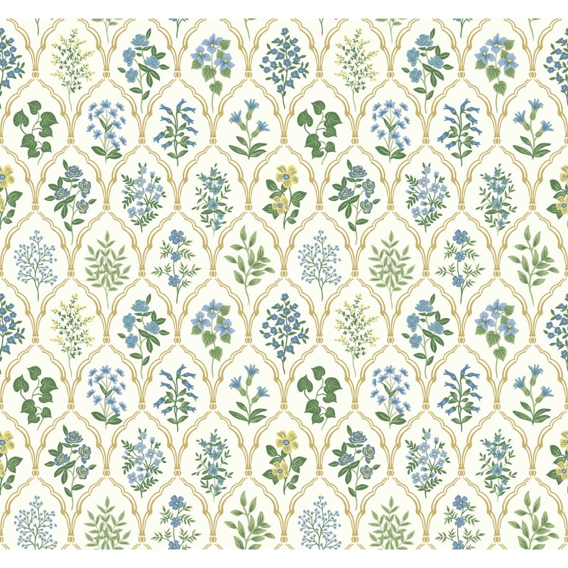 RI5132 Blue/Green Hawthorne Wallpaper