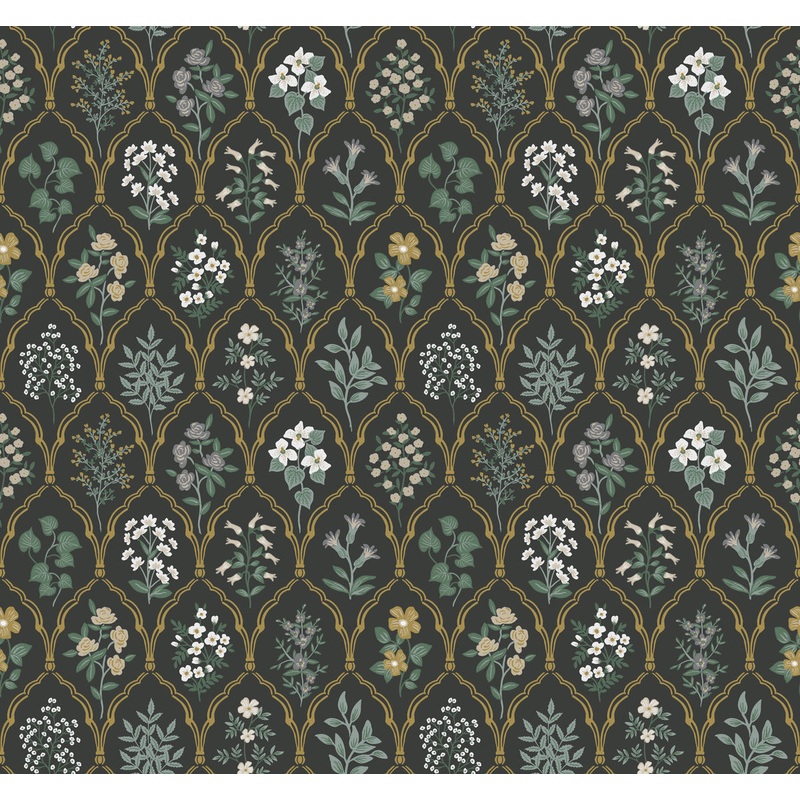 RI5133 Black/Cream Hawthorne Wallpaper