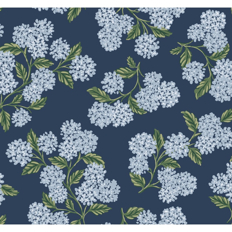 RI5142 Navy Hydrangea Wallpaper
