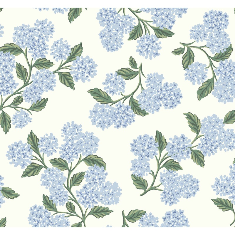 RI5143 Blue/White Hydrangea Wallpaper