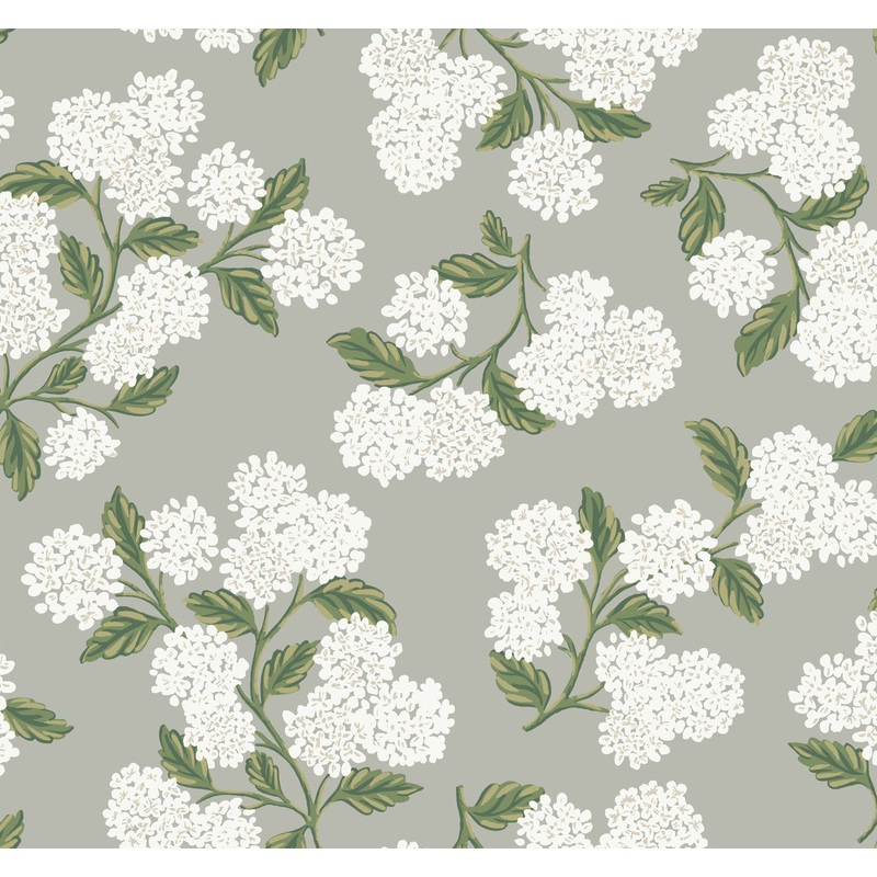 RI5144 Gray Hydrangea Wallpaper