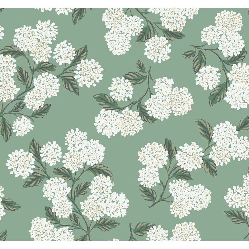 RI5145 Jade Hydrangea Wallpaper