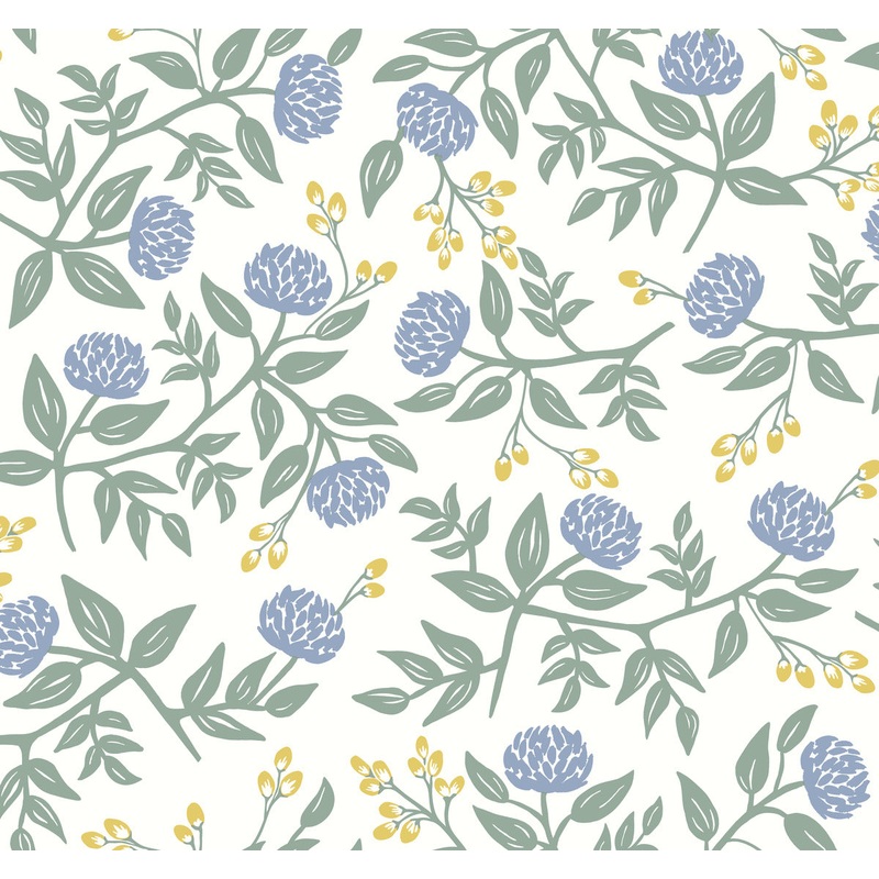 RI5148 Periwinkle/Sage Peonies Wallpaper