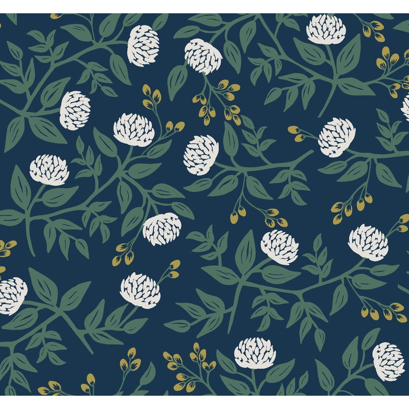 RI5149 Navy Peonies Wallpaper