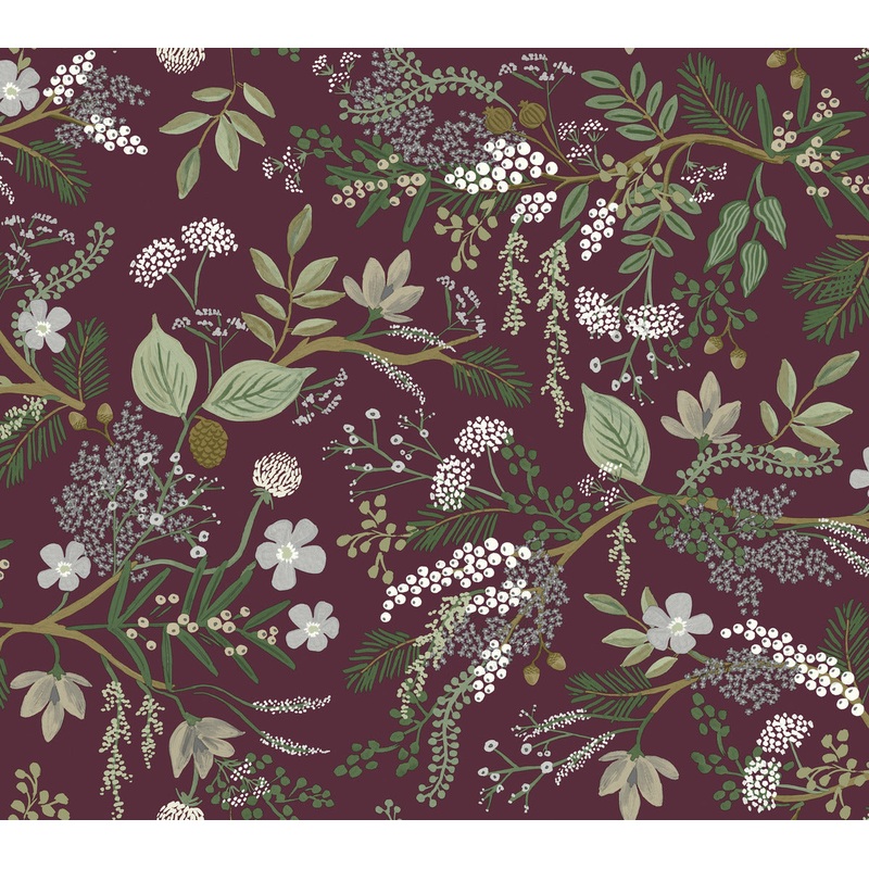 RI5164 Burgundy Juniper Forest Wallpaper