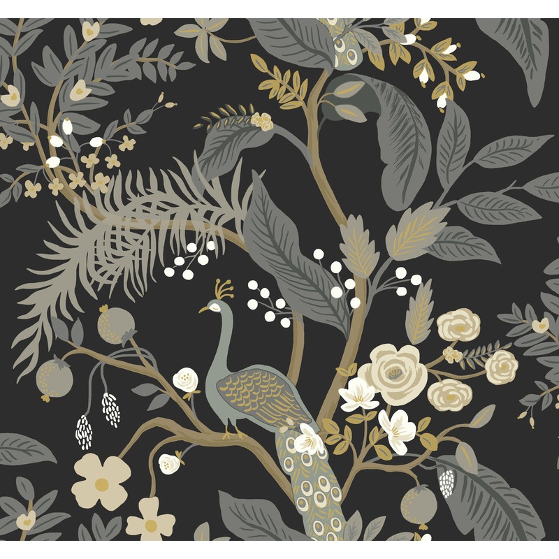 RI5170 Black Peacock Wallpaper