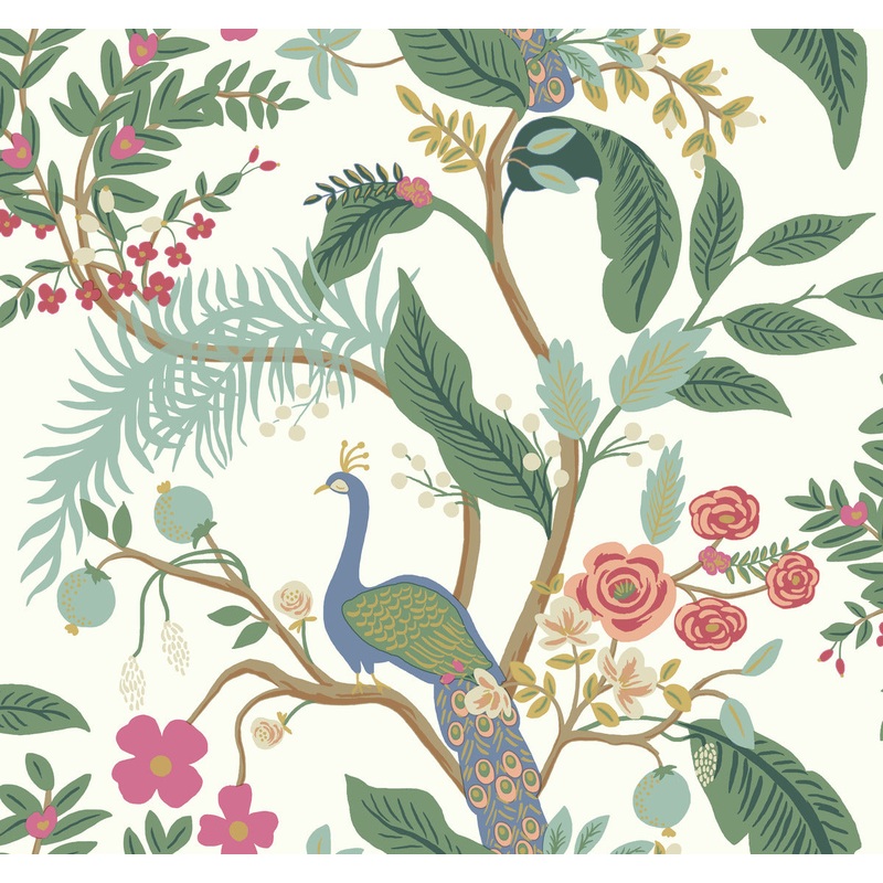 RI5174 Periwinkle Peacock Wallpaper