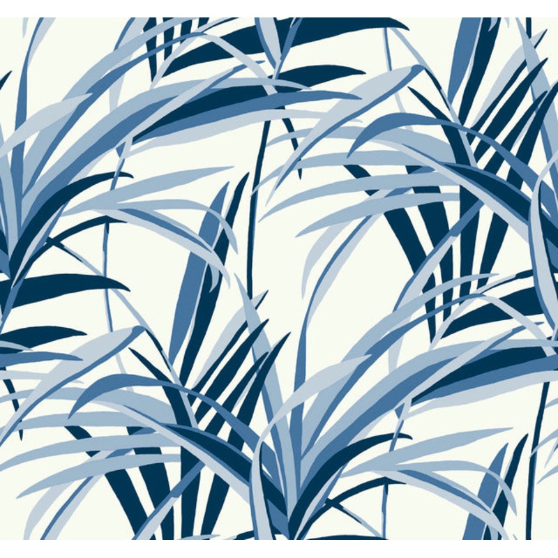 TC2602 Blue White Tropical Paradise Wallpaper