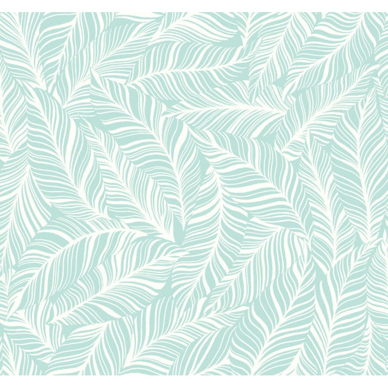 TC2716 Aqua Rainforest Canopy Wallpaper