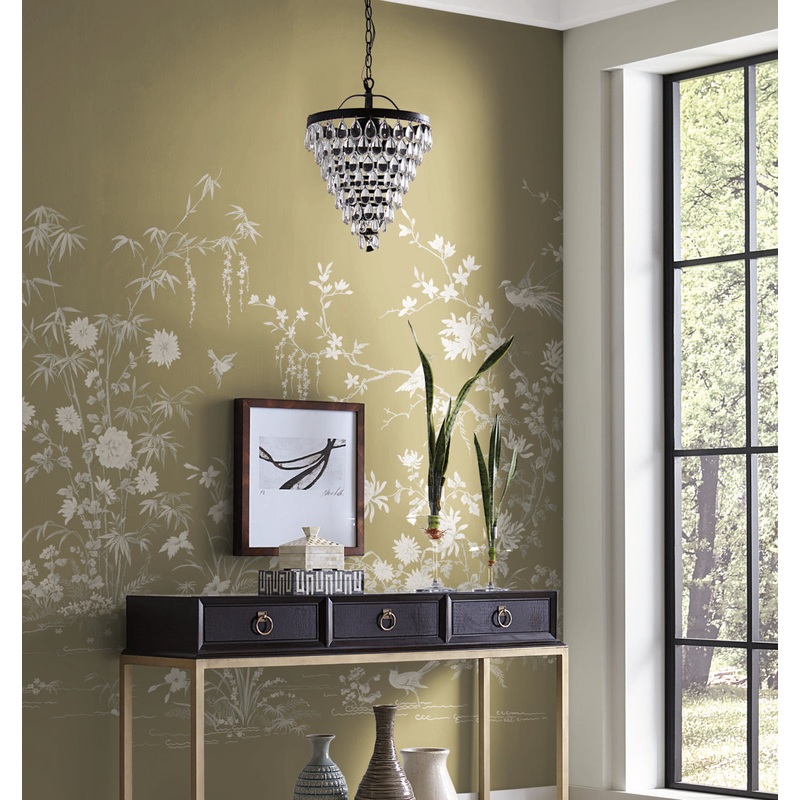 KT2263M Brown Flowering Vine Chino Wallpaper Mural