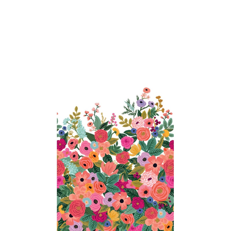 RI5190M Cream/Bright Pink Garden Party Wallpaper Mural