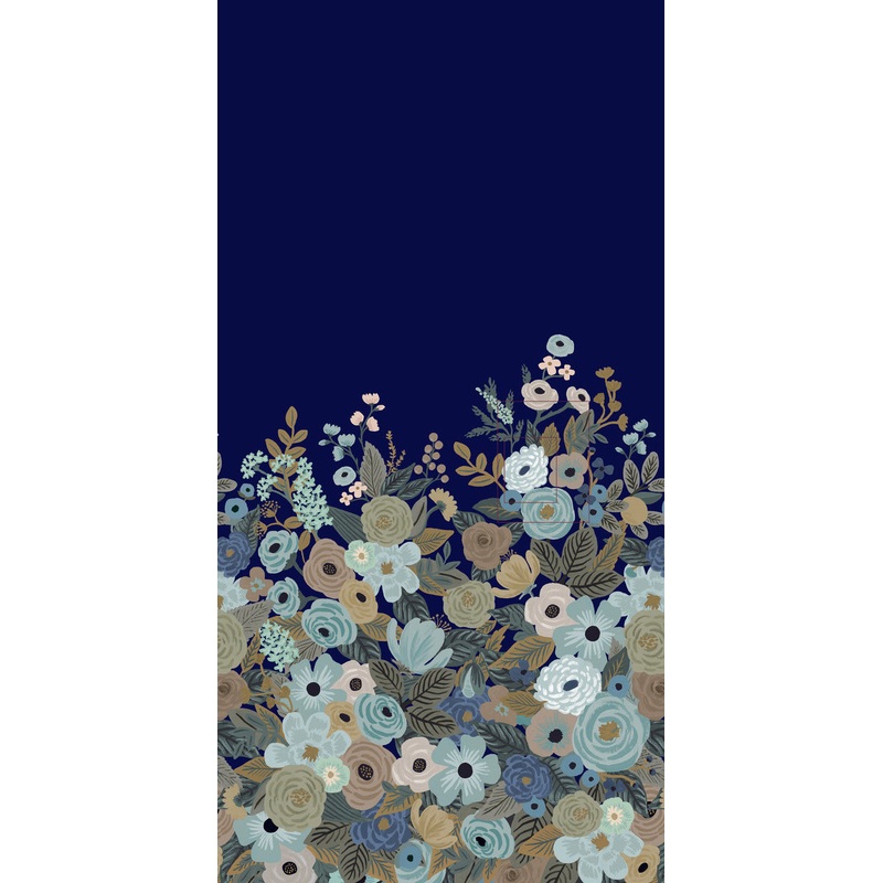 RI5191M Navy Garden Party Wallpaper Mural