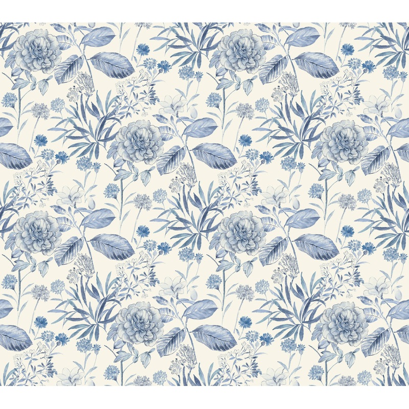 TL1921 Blue Midsummer Floral Wallpaper