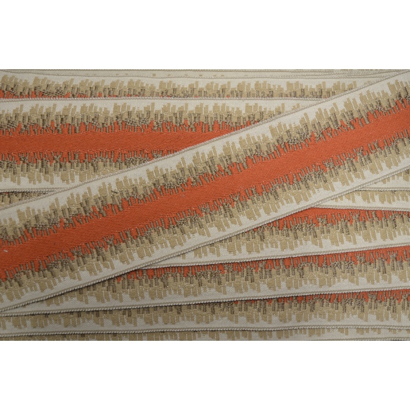 ZN207A 386 Orange Tan Taupe Classical Elements 2.5 inch Tape Trim