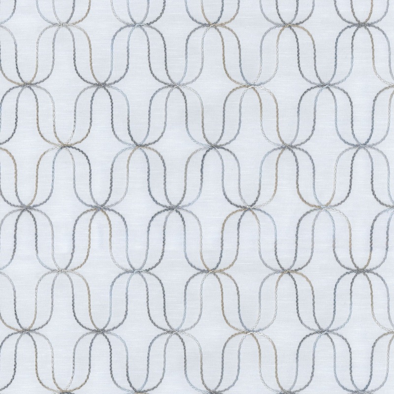 Acoustic Embroidery 180051 Indigo Novogratz Fabric