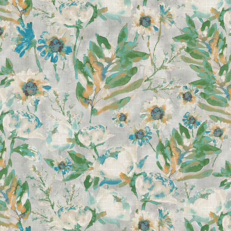 Flower Mania 550412 Seaglass Kelly Ripa Home Fabric
