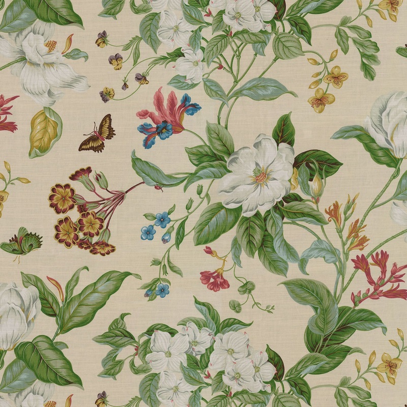 Garden Images 750671 Creme Williamsburg Fabric