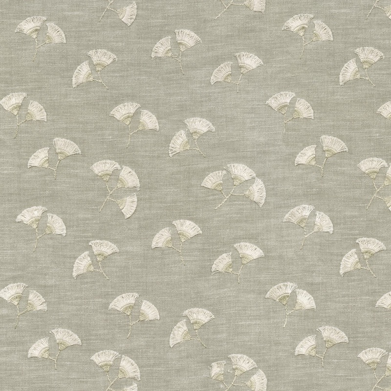 Whispering Leaf Emb 410542 Fog PK Lifestyles Fabric