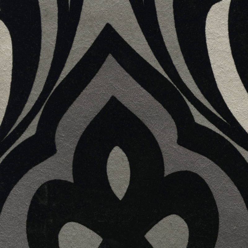 Sahrzad Black Nouveau Damask Wallpaper