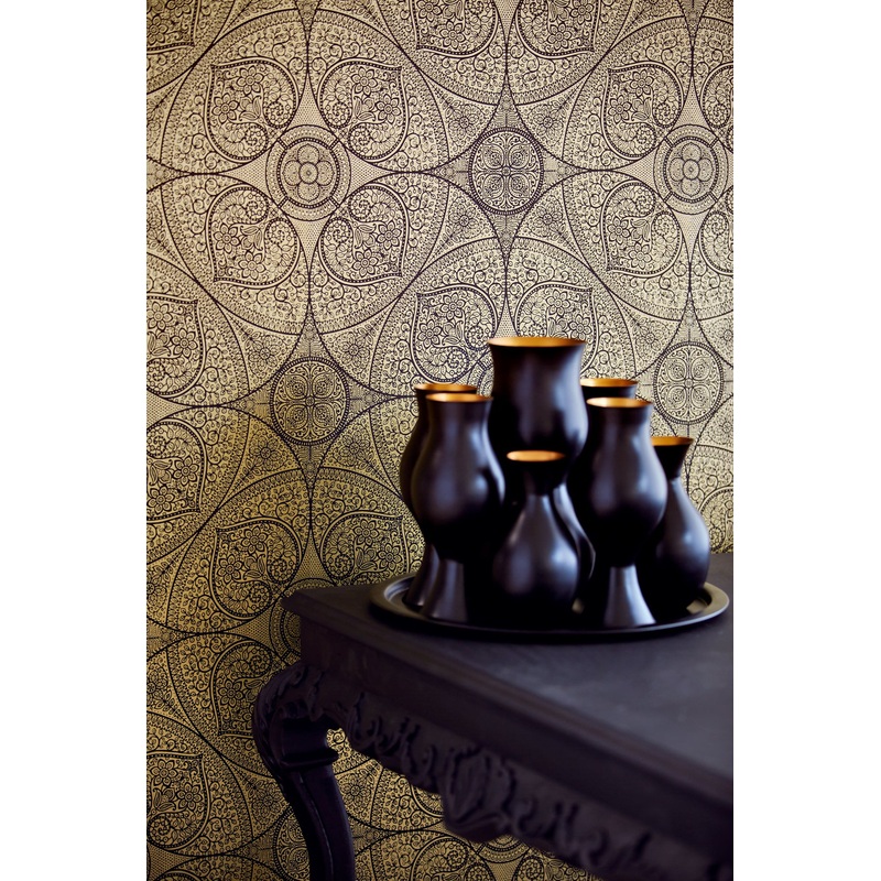 Yasamin Brass Mehndi Medallion Wallpaper