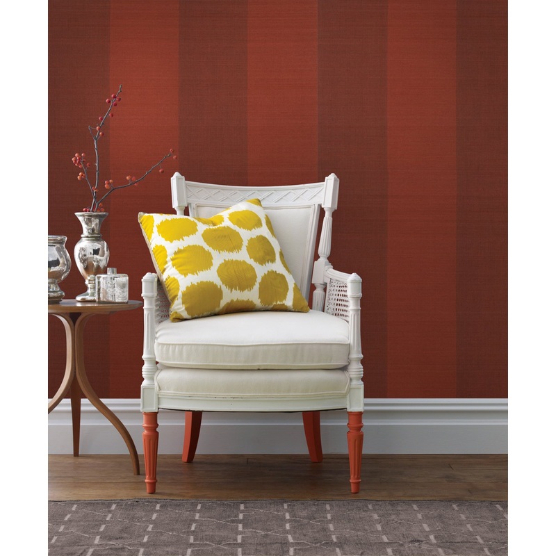 Yi Min Red Grasscloth Wallpaper