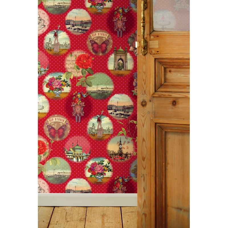 Red Remember Brighton Wallpaper Mural