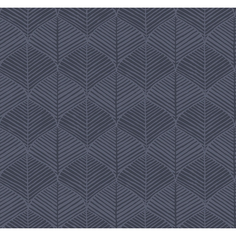 SS2564 Navy Palm Thatch Wallpaper