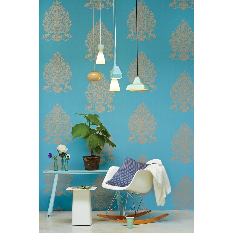 Till Ocean President Damask Wallpaper