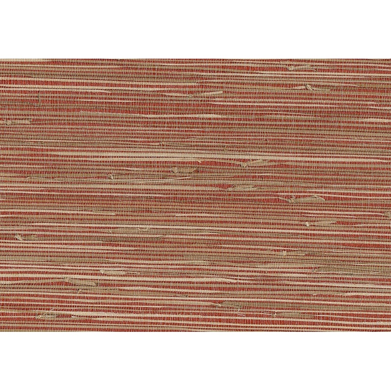 Yan Yan Red Grasscloth Wallpaper