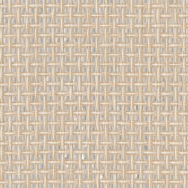 Tai Xi Cream Grasscloth Wallpaper