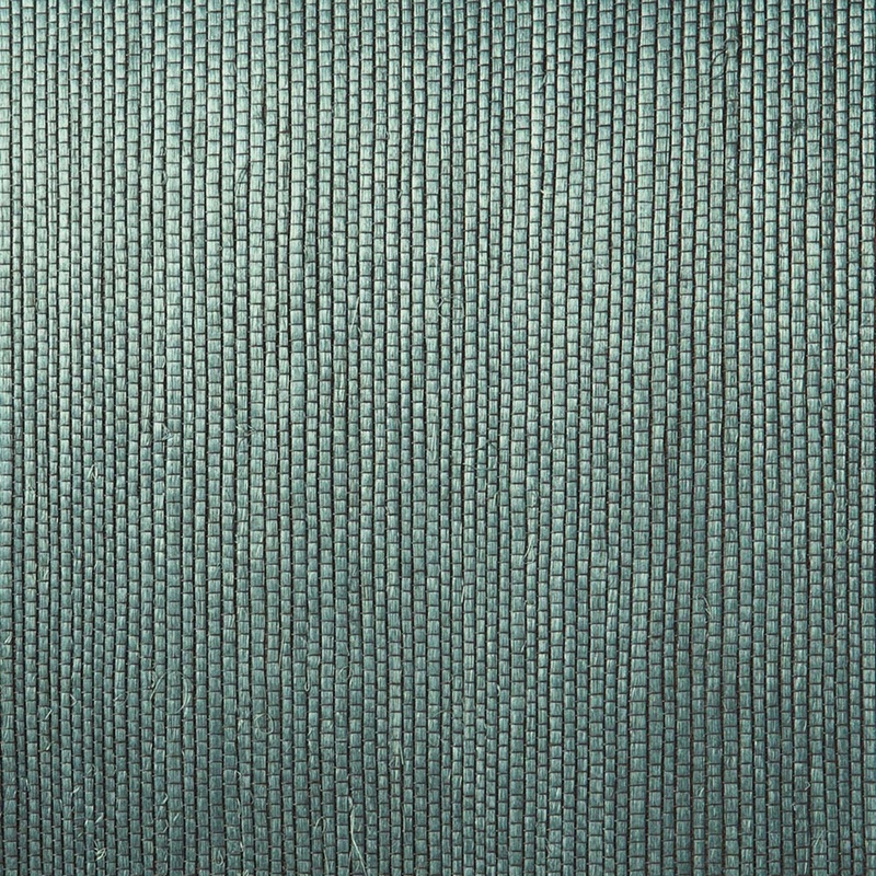 Thanos Teal Grasscloth Wallpaper