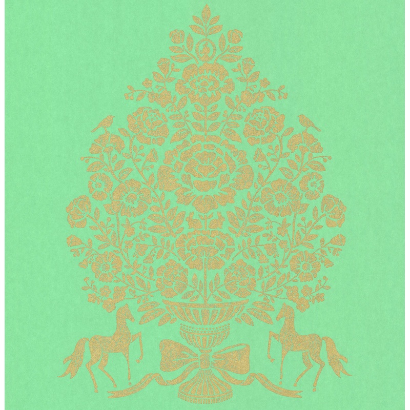Till Turquoise President Damask Wallpaper