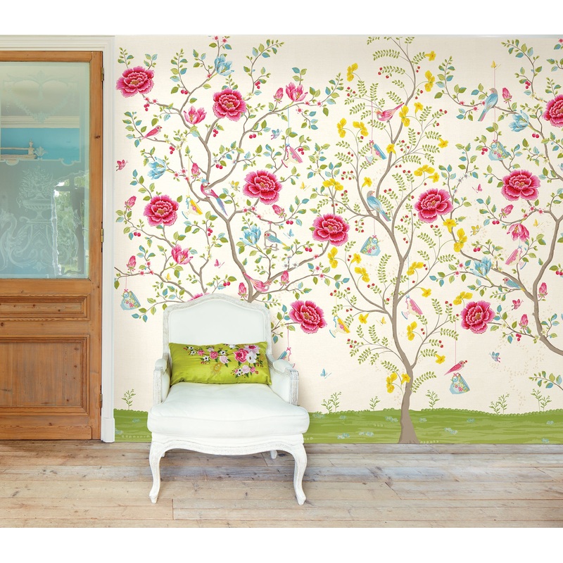White Morning Glory Wallpaper Mural