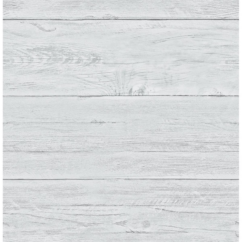 White Washed Boards Aqua Shiplap Wallpaper