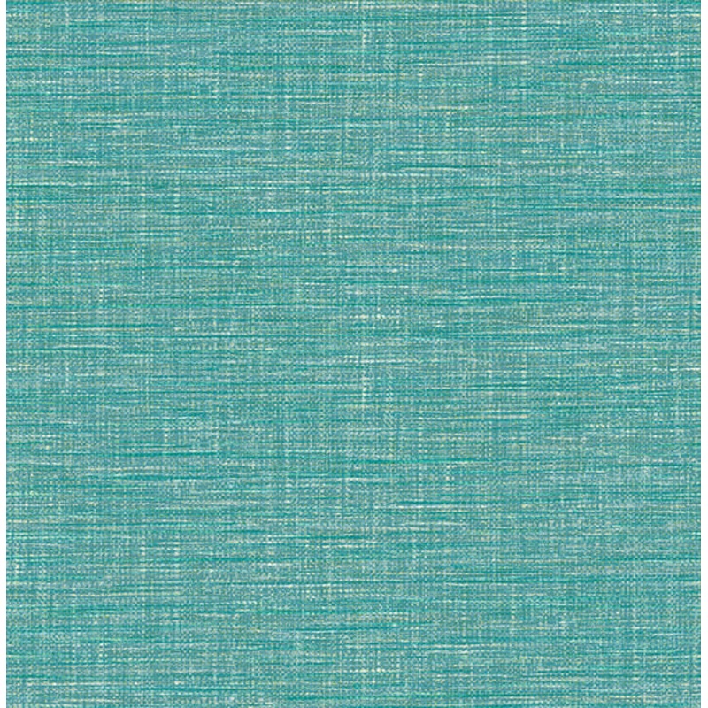 2744-24118 Exhale Teal Faux Grasscloth Wallpaper