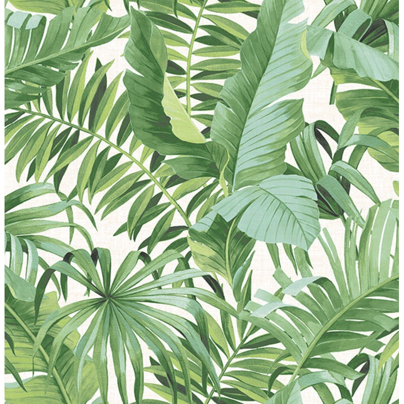 2744-24136 Alfresco Green Palm Leaf Wallpaper