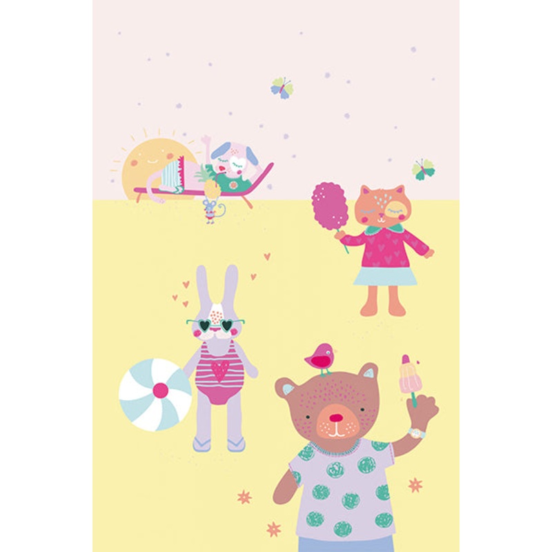 Girls On Holiday Wall Mural