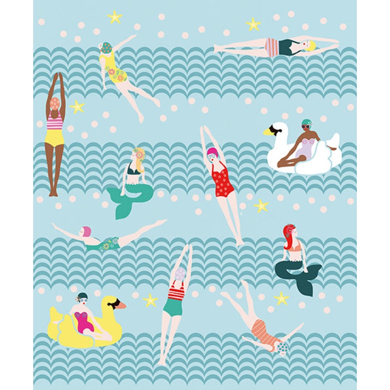 Lovely Ladies Bathing Wall Mural